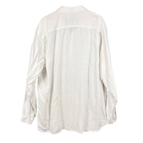 Tommy Bahama White Linen Breezer Button-Up Long Sleeve Men's Shirt Beach XXL - Picture 3 of 10